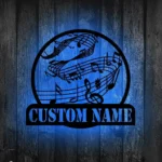 Music Metal Sign Distinctive Music Notes 1