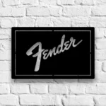 Music Metal Sign Fender Guitar 1