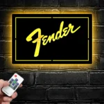 Music Metal Sign Fender Guitar 1