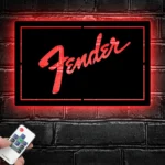 Music Metal Sign Fender Guitar 1