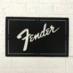 Music Metal Sign Fender Guitar 1