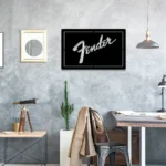 Music Metal Sign Fender Guitar 1