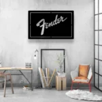 Music Metal Sign Fender Guitar 1