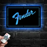 Music Metal Sign Fender Guitar 1