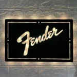 Music Metal Sign Fender Guitar 1