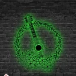 Music Metal Sign Guitar Floral 1