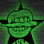 Music Metal Sign Lips Mouth Dripping Joint Blunt Smoking Smoke 1