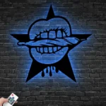 Music Metal Sign Lips Mouth Dripping Joint Blunt Smoking Smoke 1