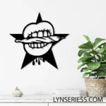 Music Metal Sign Lips Mouth Dripping Joint Blunt Smoking Smoke 1