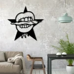Music Metal Sign Lips Mouth Dripping Joint Blunt Smoking Smoke 1