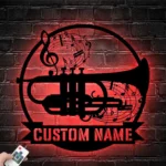 Music Metal Sign Personalized Cornet Player Name 1