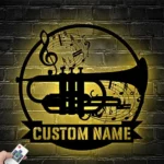 Music Metal Sign Personalized Cornet Player Name 1
