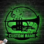 Music Metal Sign Personalized Cornet Player Name 1