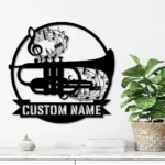 Music Metal Sign Personalized Cornet Player Name 1