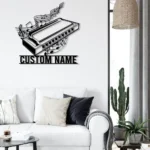Music Metal Sign Personalized Harmonica Player Name 1