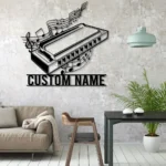 Music Metal Sign Personalized Harmonica Player Name 1