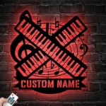 Music Metal Sign Personalized Melodica Player Name 1