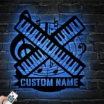 Music Metal Sign Personalized Melodica Player Name 1