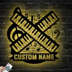 Music Metal Sign Personalized Melodica Player Name 1