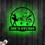 Music Metal Sign Personalized Music Player Name 1