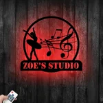 Music Metal Sign Personalized Music Player Name 1