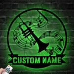 Music Metal Sign Personalized Musical Instrument Shop Name 1