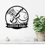 Music Metal Sign Personalized Violin Player Name 1