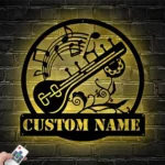 Music Metal Sign Sitar Player Appellation 1
