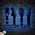 Music Metal Sign Six String Player 1