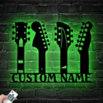 Music Metal Sign Six String Player 1