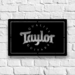 Music Metal Sign Taylor Guitar Music 1