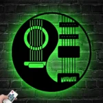 Music Metal Sign Yin Yang Guitar Player 1