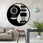Music Metal Sign Yin Yang Guitar Player 1