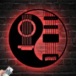 Music Metal Sign Yin Yang Guitar Player 1