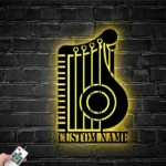 Music Metal Sign Zither Player Appellation 1