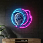 Music Neon Sign Astronaut Skull 1