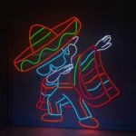 Music Neon Sign Cinco De Mayo Sombrero Maraca 1