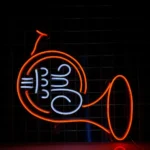 Music Neon Sign French Horn Led 1