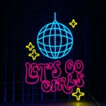 Music Neon Sign Let8217s Dance Girls Led 1