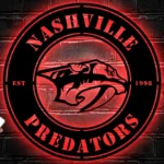 Nashville Predators Metal Sign Preds Head Art 1