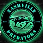 Nashville Predators Metal Sign Preds Head Art 1