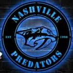 Nashville Predators Metal Sign Preds Head Art 1