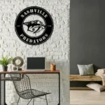 Nashville Predators Metal Sign Preds Head Art 1