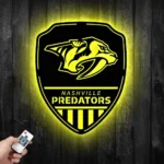 Nashville Predators Metal Sign Shield Shape 1