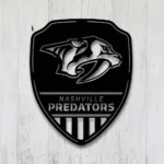 Nashville Predators Metal Sign Shield Shape 1