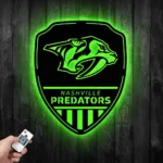 Nashville Predators Metal Sign Shield Shape 1