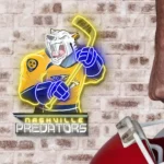 Nashville Predators Neon Sign Mascot Acrylic 1