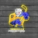 Nashville Predators Neon Sign Mascot Acrylic 1