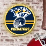 Nashville Predators Neon Sign Nhl Helmet Acrylic 1