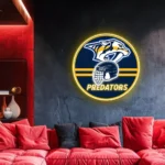 Nashville Predators Neon Sign Nhl Helmet Acrylic 1